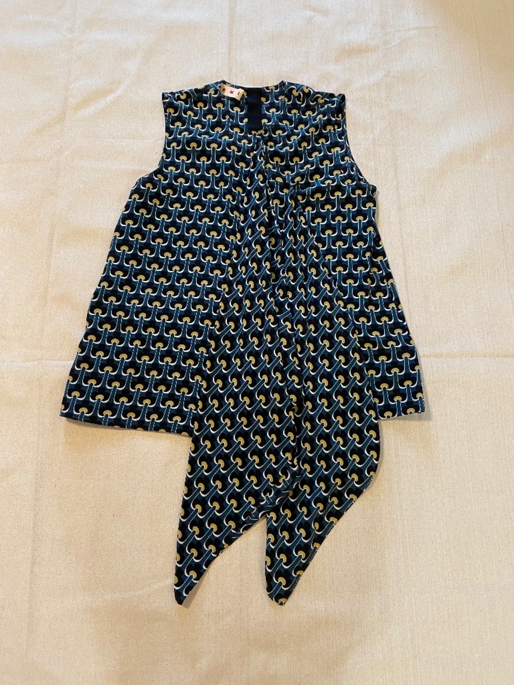 Marni Silk Patterned Sleeveless Top Size 6